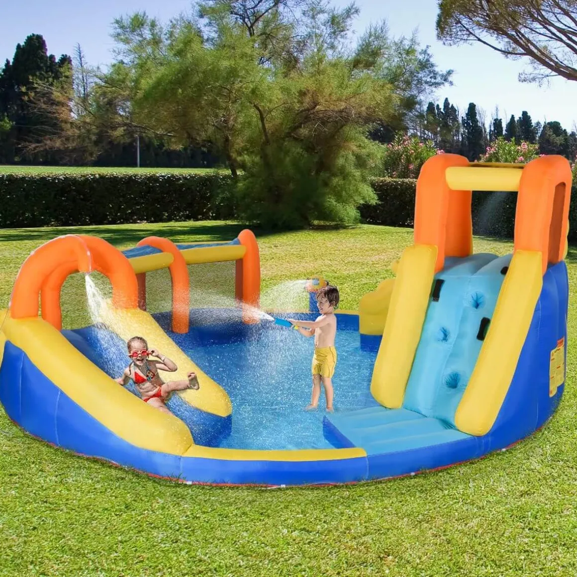 Outsunny - Castillo hinchable 6 en 1 grande
