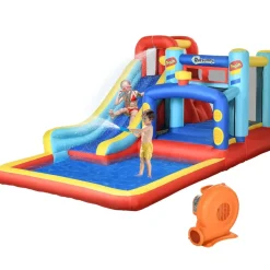Outsunny - Castillo hinchable con inflador