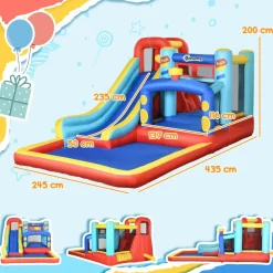 Outsunny - Castillo hinchable con inflador