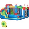 Outsunny - Castillo hinchable 6 en 1 con tobogán
