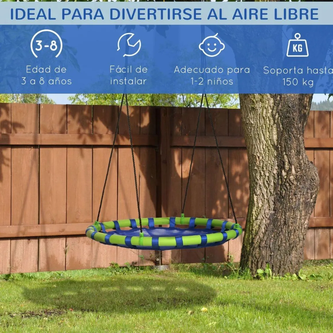 Outsunny - Columpio infantil nido