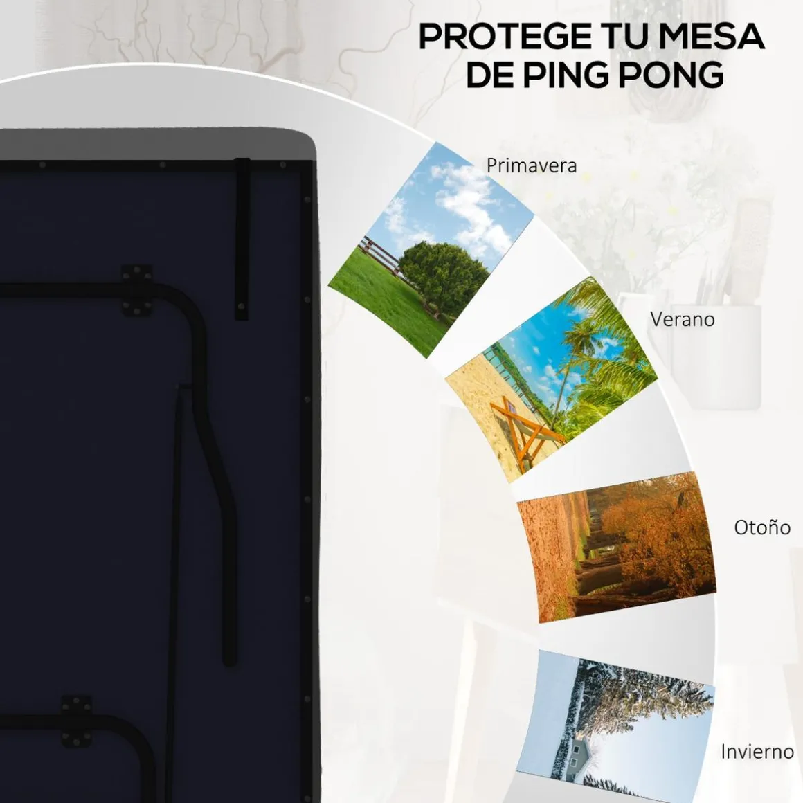 Outsunny - Funda protectora para mesa de ping-pong