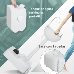Outsunny - Lavamanos portátil con dispensador de jabón