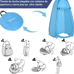 Outsunny - Tienda camping Pop Up Azul