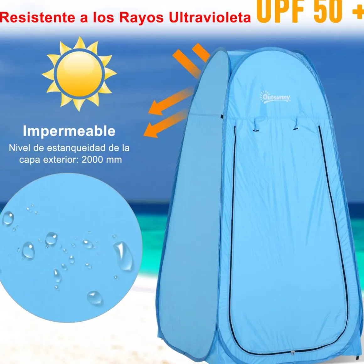 Outsunny - Tienda camping Pop Up Azul