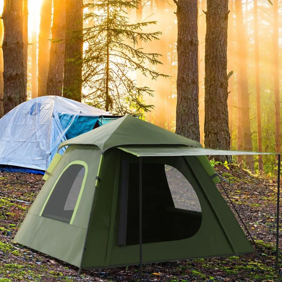 Outsunny - Tienda de campaña Pop Up 210x210x150cm Verde