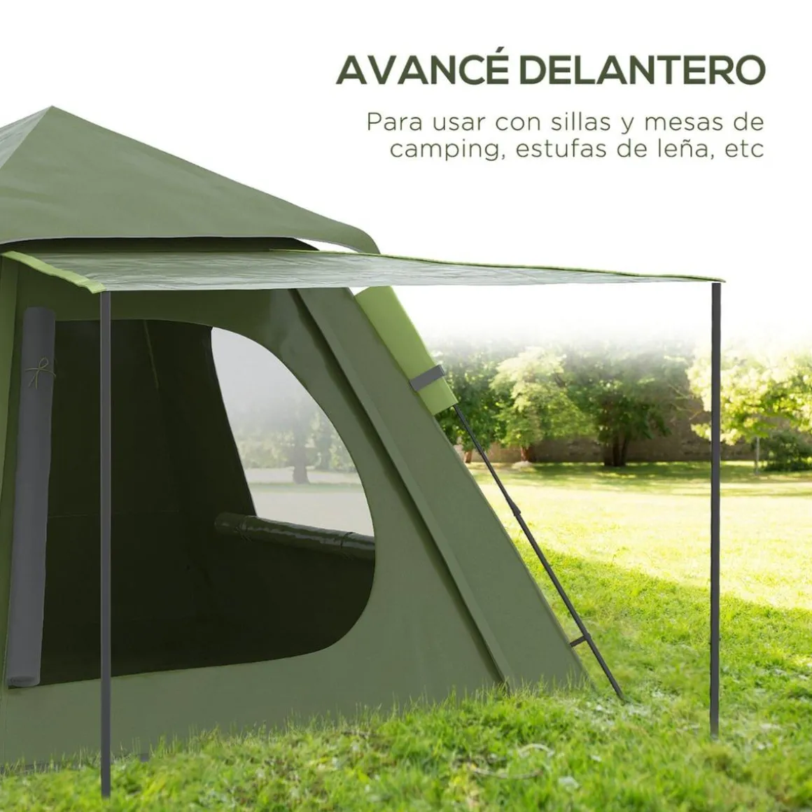 Outsunny - Tienda de campaña Pop Up 210x210x150cm Verde