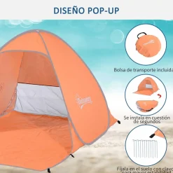 Outsunny - Tienda Pop Up playa Naranja