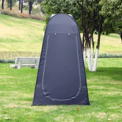 Outsunny - Tienda vestidor plegable 120x120x190 cm Negro