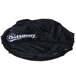 Outsunny - Tienda vestidor plegable 120x120x190 cm Negro