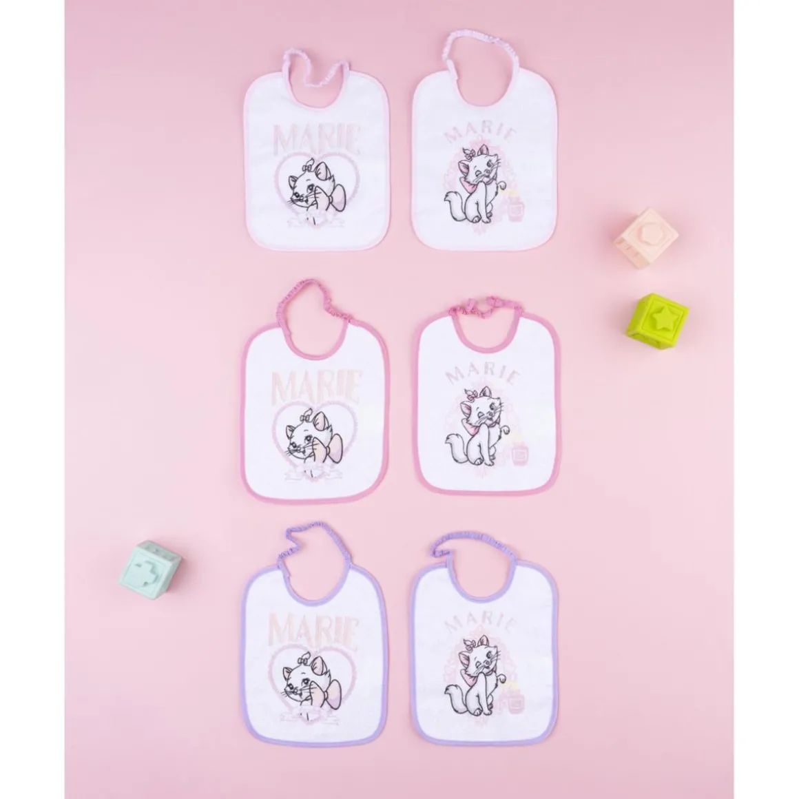 Pack 6 baberos Disney Los Aristogatos (tamaño pequeño)