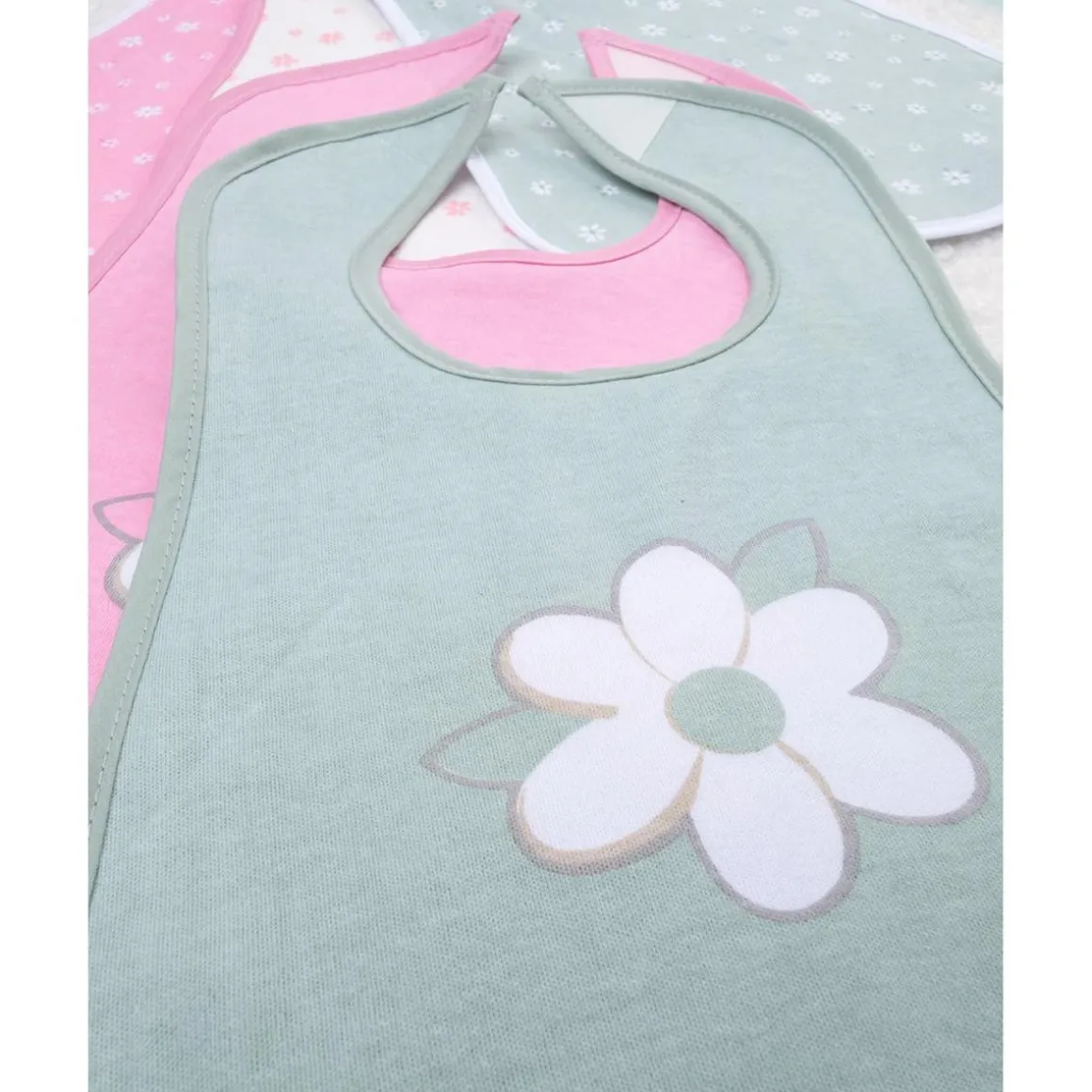 Pack 5 Baberos Florales para Niña en Tonos Vivos