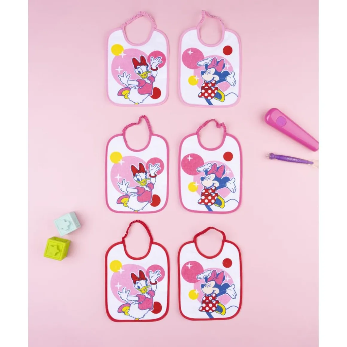 Pack 6 baberos grandes Disney Minnie