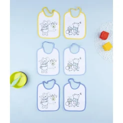 Pack 6 baberos niño Winnie the Pooh (tamaño pequeño)