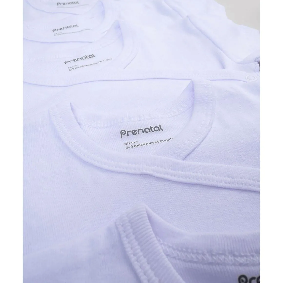 Pack 5 bodies blancos con apertura lateral