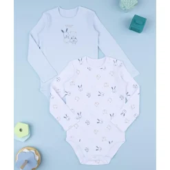 Pack 2 bodies de manga larga niño animalitos