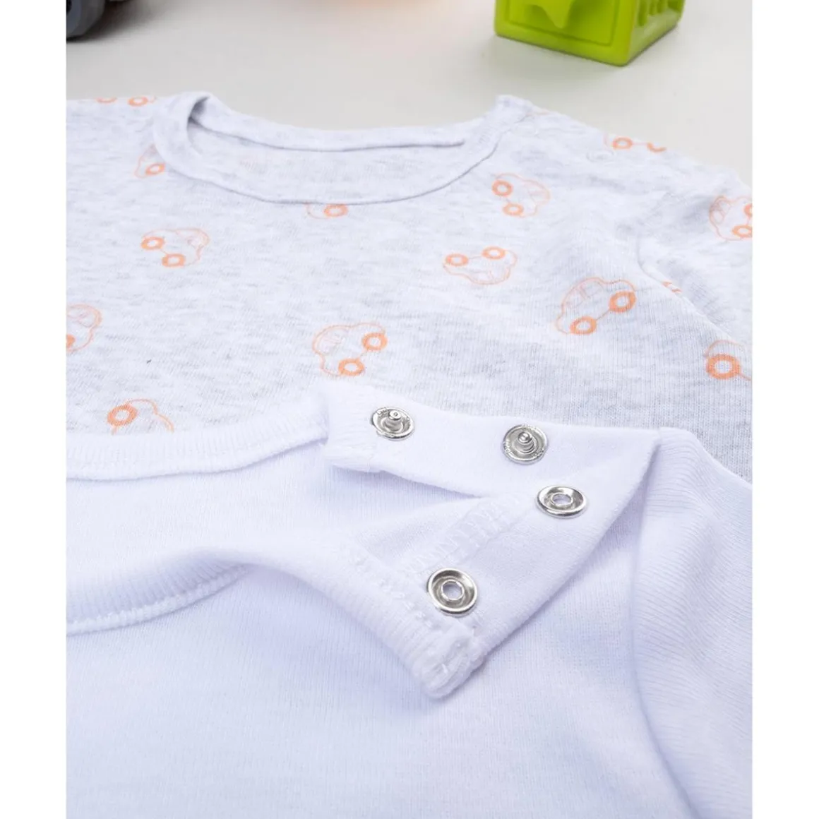 Pack 2 body bimbo manga corta blanco/gris