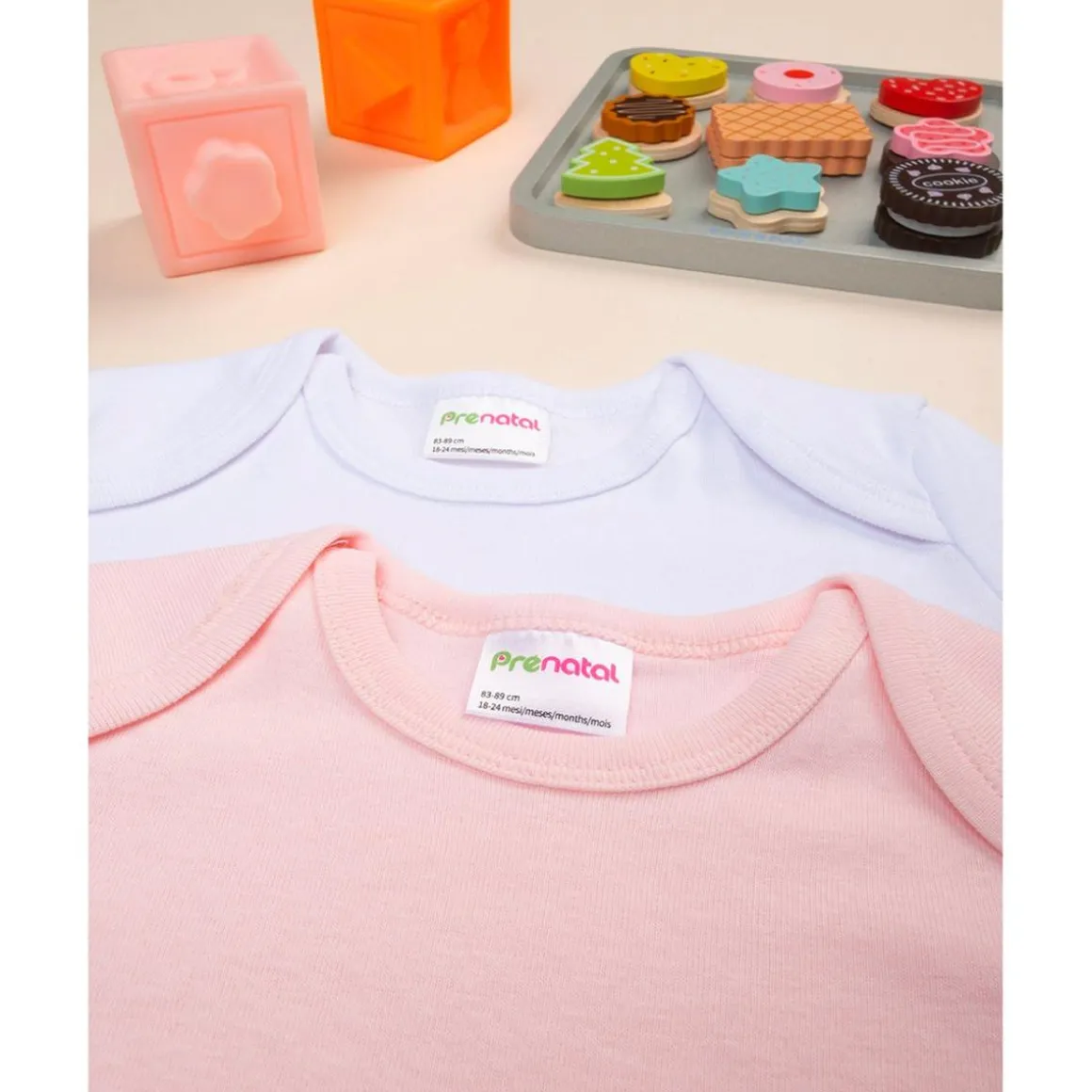 Pack 2 body rosa y blanco