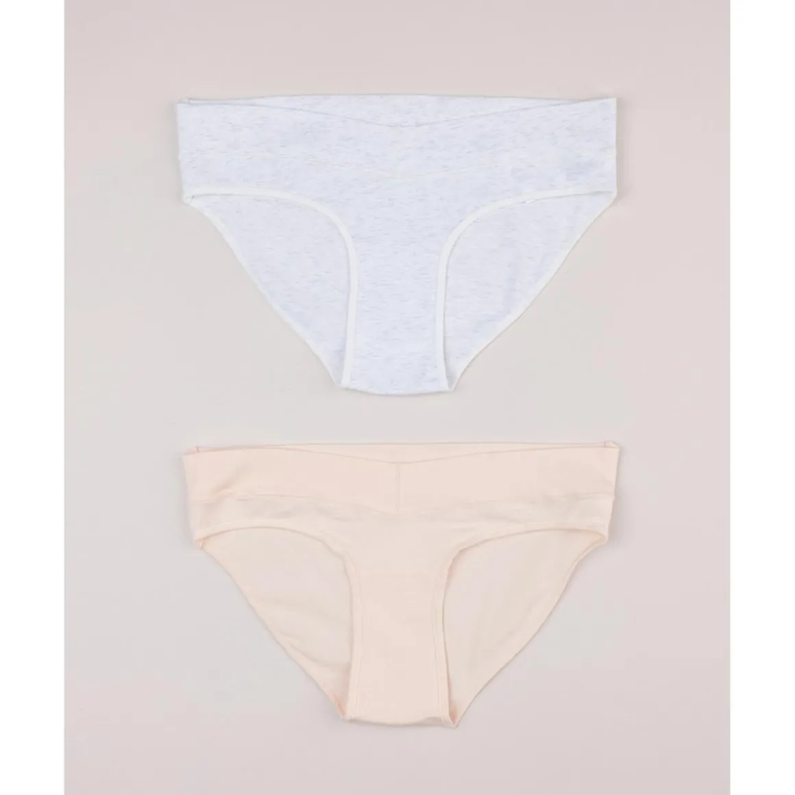 Pack 2 braguitas blanco/beige premamá