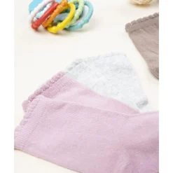 Pack 4 calcetines altos niña colores otoño