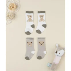 Pack 2 calcetines niño – ositos, algodón cálido