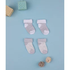 Pack 2 calcetines niño blanco y gris