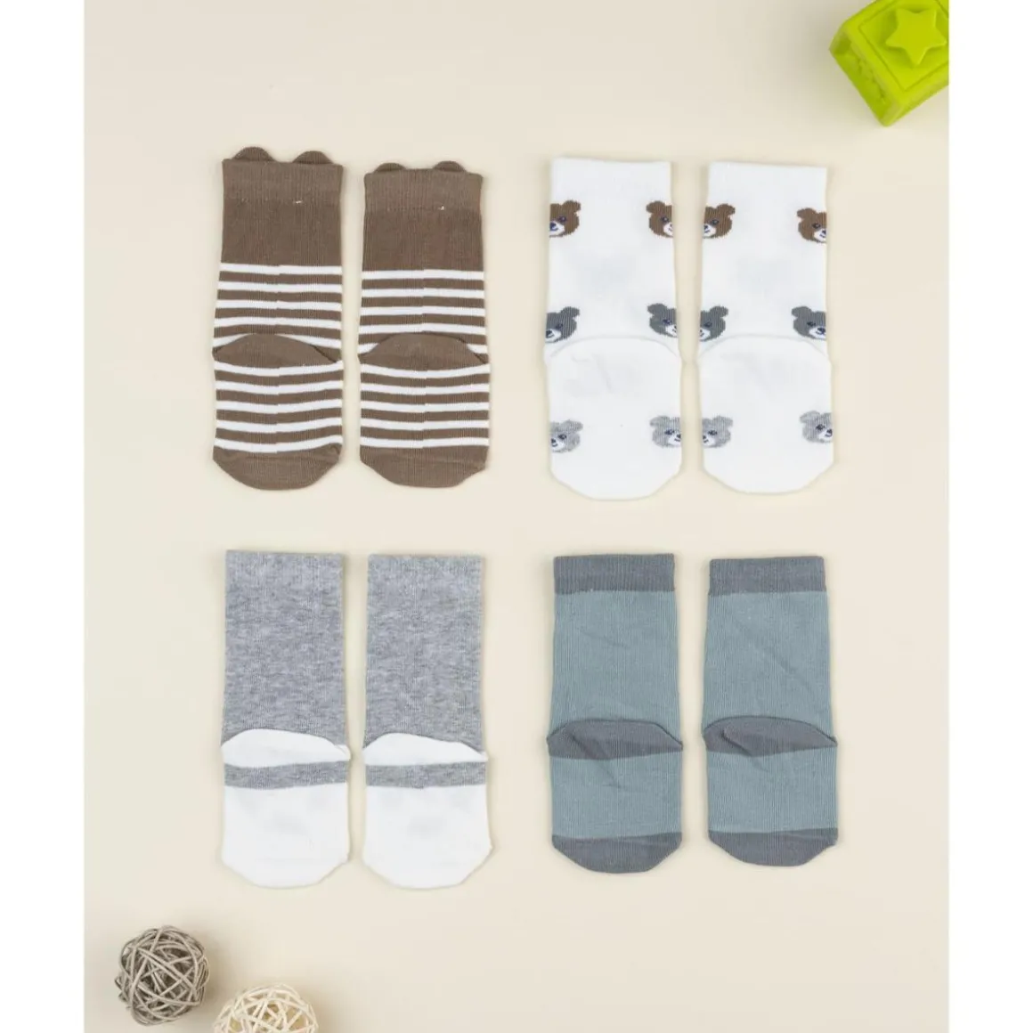 Pack 4 calcetines niño con animalitos