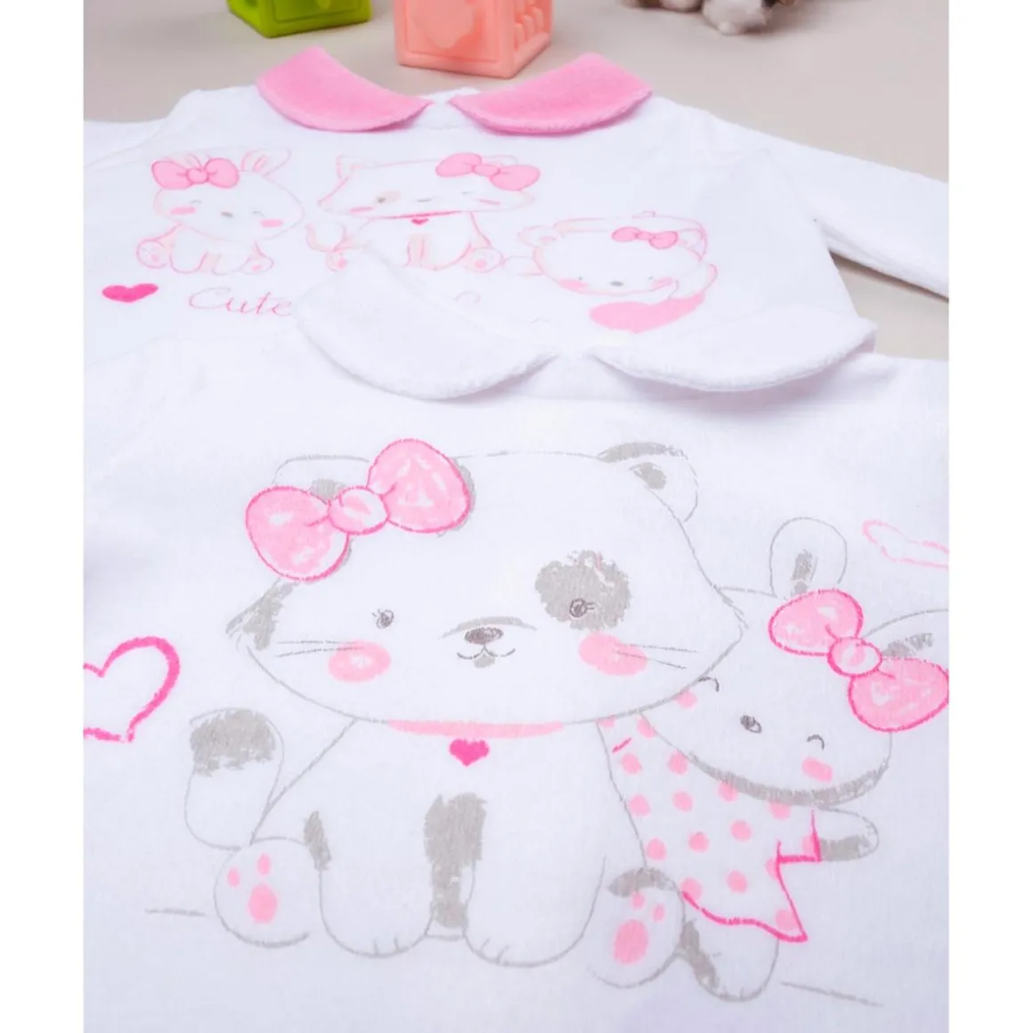 Pack 2 conjuntos en felpa camiseta y polainas