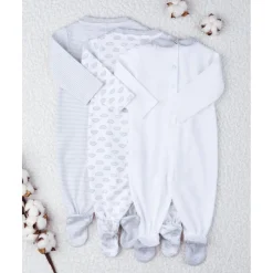 Pack 3 peleles unisex 'gris'