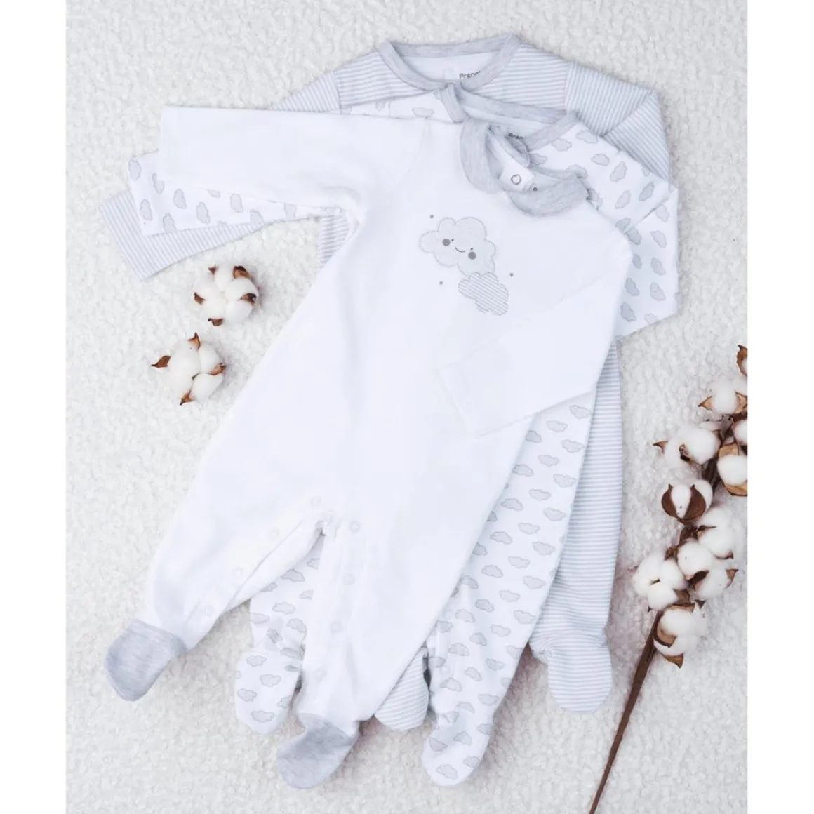 Pack 3 peleles unisex 'gris'