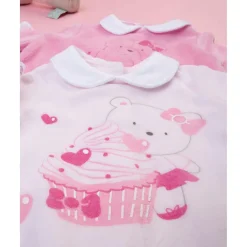 Pack 2 pijamas enteros en felpa blanco y rosa