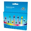 Pack 6 velas de llama de colores