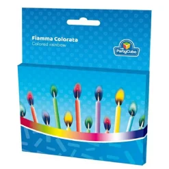 Pack 6 velas de llama de colores