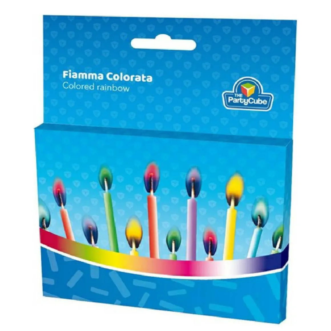 Pack 6 velas de llama de colores