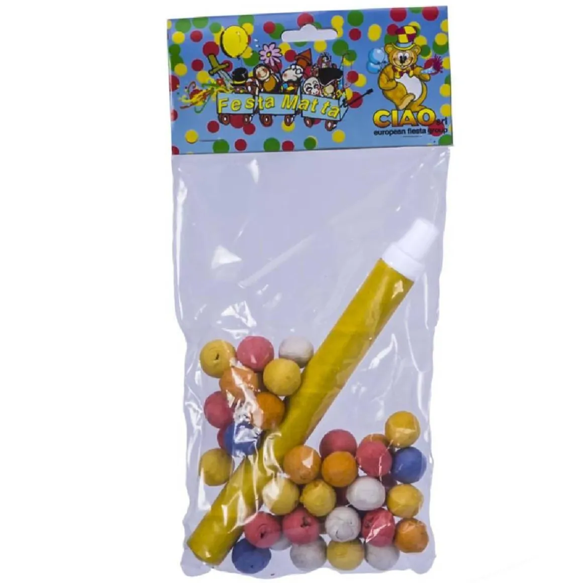 Pack bolas de papel con cerbatana (varios modelos)