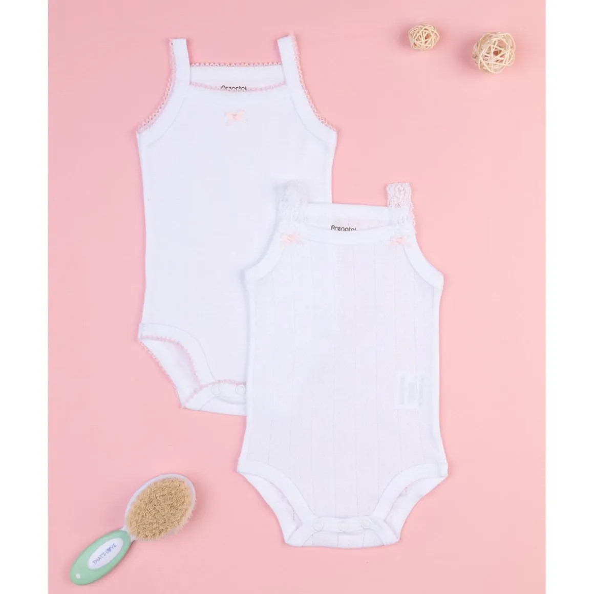 Pack de 2 Bodies Infantiles de Tirante Fino