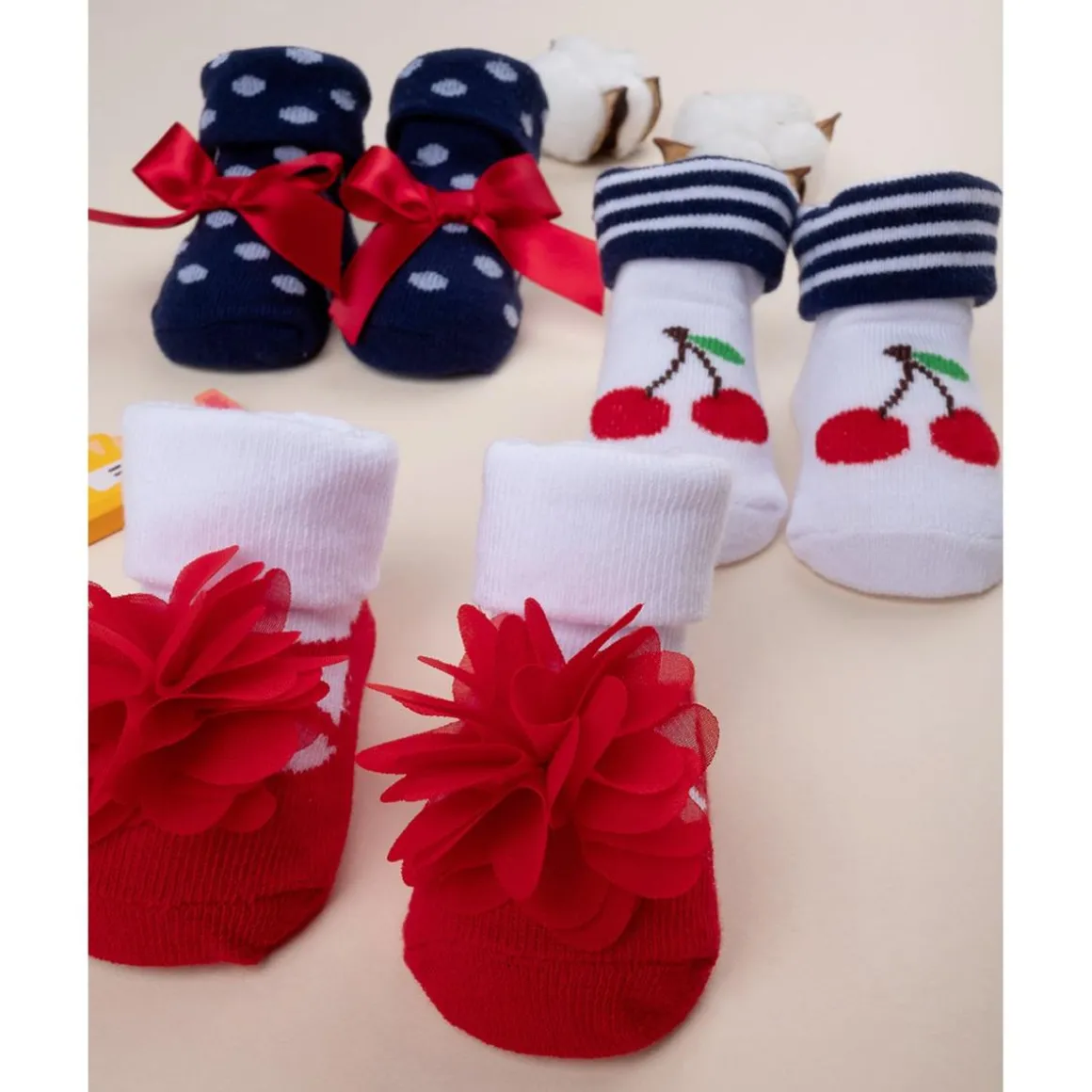 Pack de 3 Calcetines Niña "Lunares"