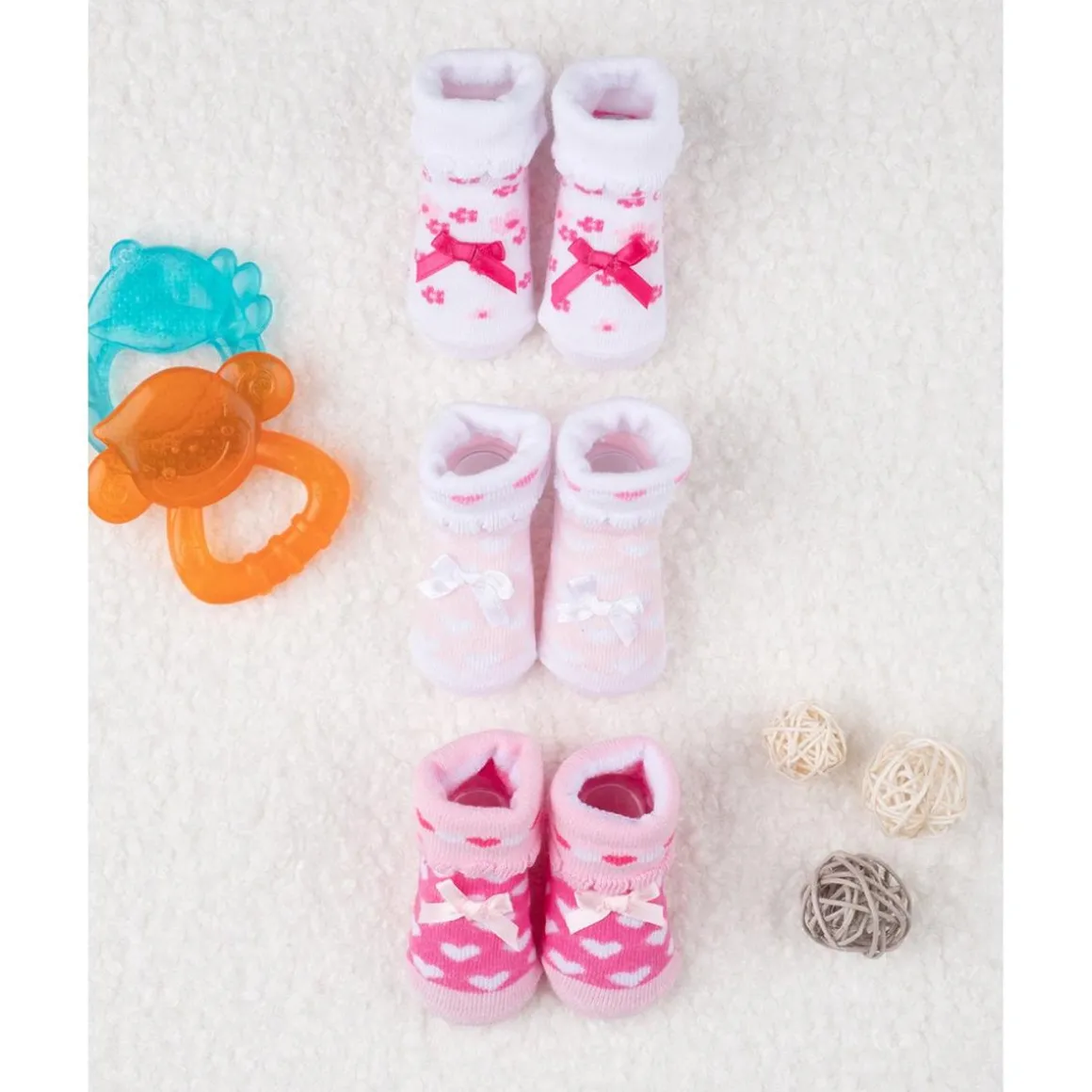 Pack de 3 Calcetines Niña Rosa