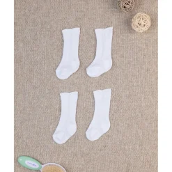 Pack de 2 pares de calcetines primer día algodón blanco