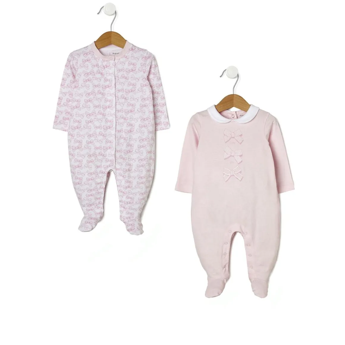 Pack de 2 pijamas con estampado de lazos