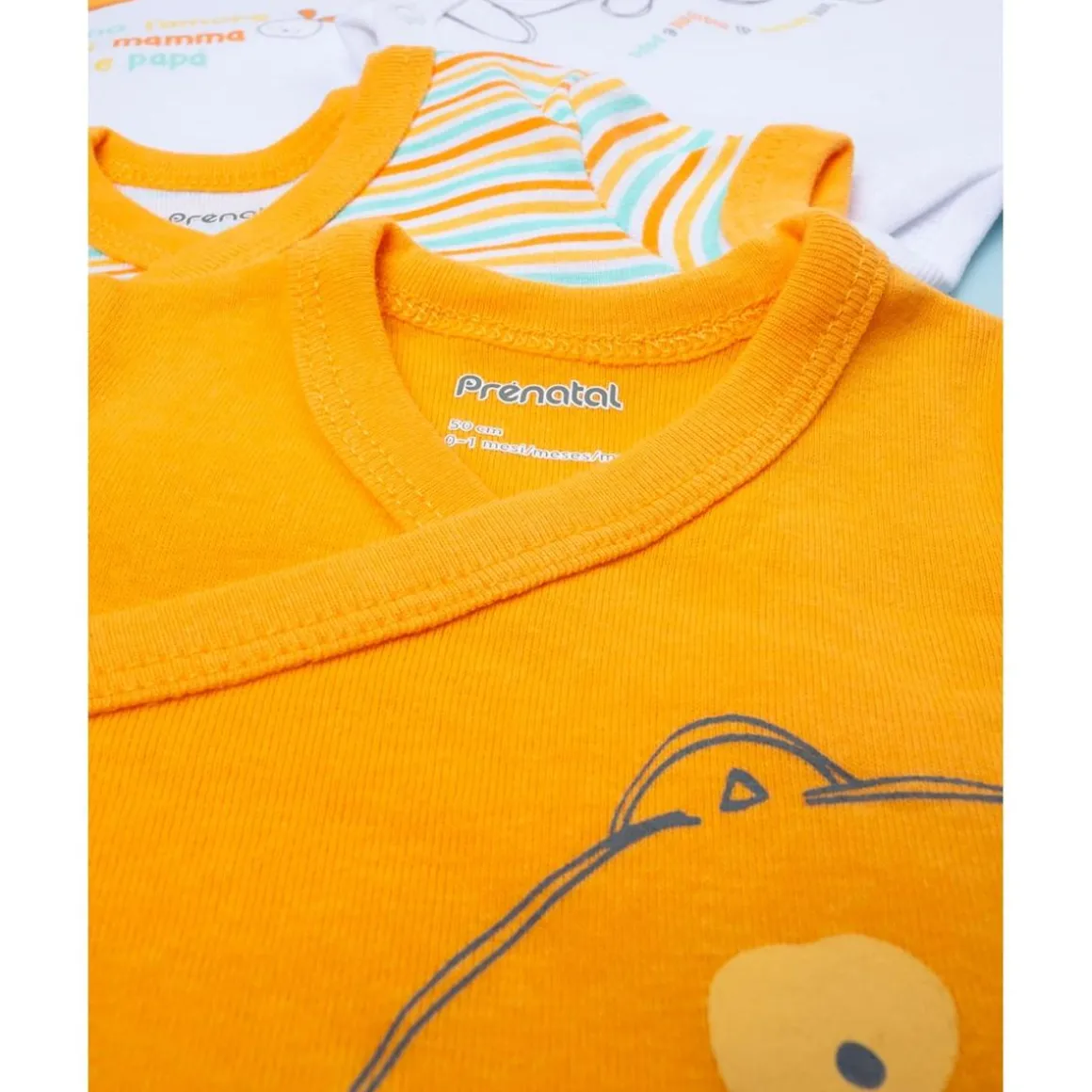 Pack x5 bodies de manga corta unisex