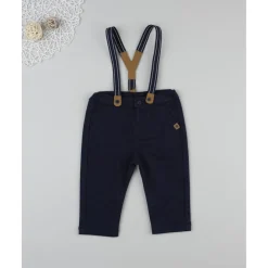 Pantalón bebé azul con tirantes