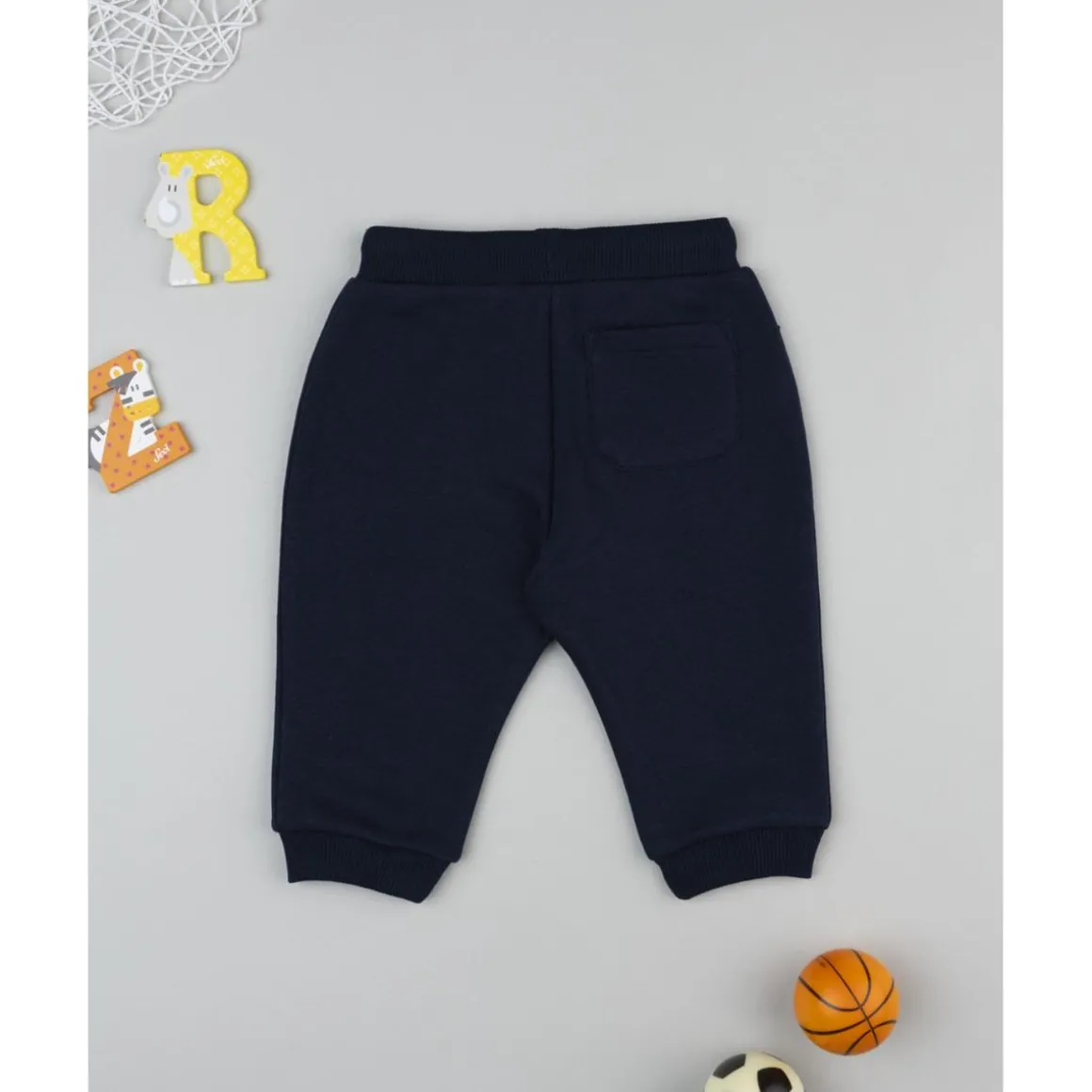 Pantalón bebé azul marino felpado