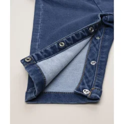Pantalón niña denim con volantes