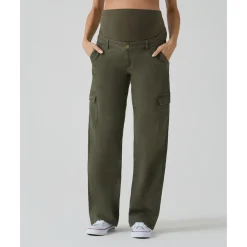 Pantalón premamá cargo verde