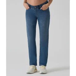 Pantalón premamá de denim con banda elástica
