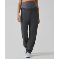 Pantalón premamá de felpa modal gris