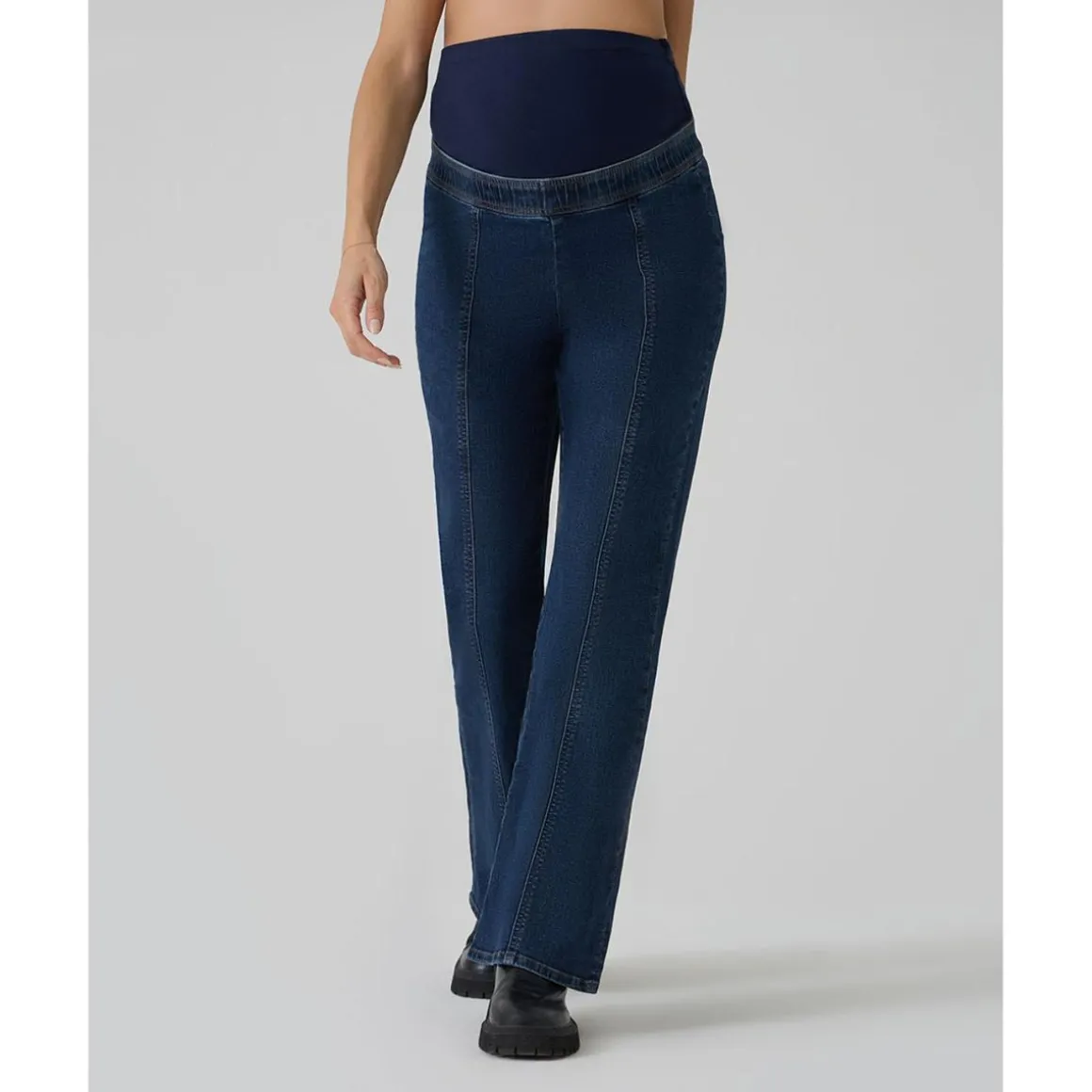 Pantalón premamá denim campana