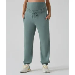 Pantalón premamá felpa verde