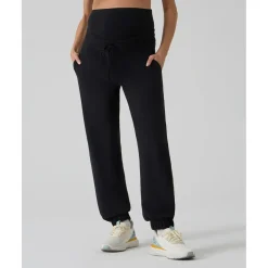 Pantalón premamá negro en felpa